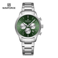 Naviforce 8076 For Men - Silver Green