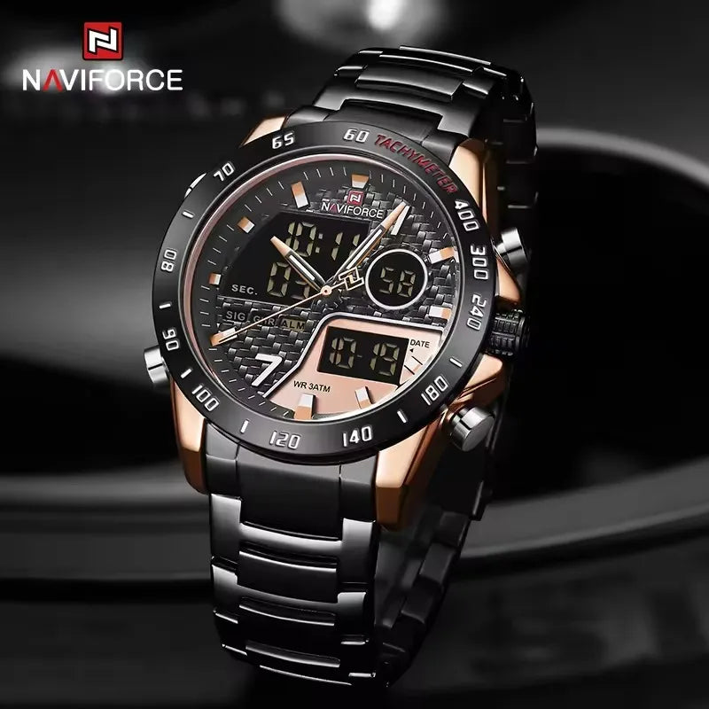 Naviforce 9171 CH - Black Gold
