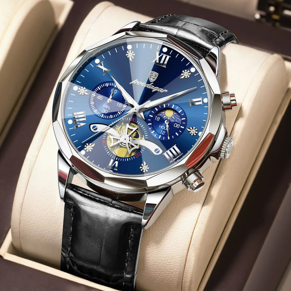 Poedagar 978 CH For Men - Silver Gold