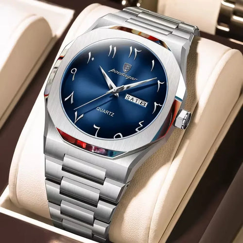 Poedagar 785 Ladies Watch - Silver Rose Blue