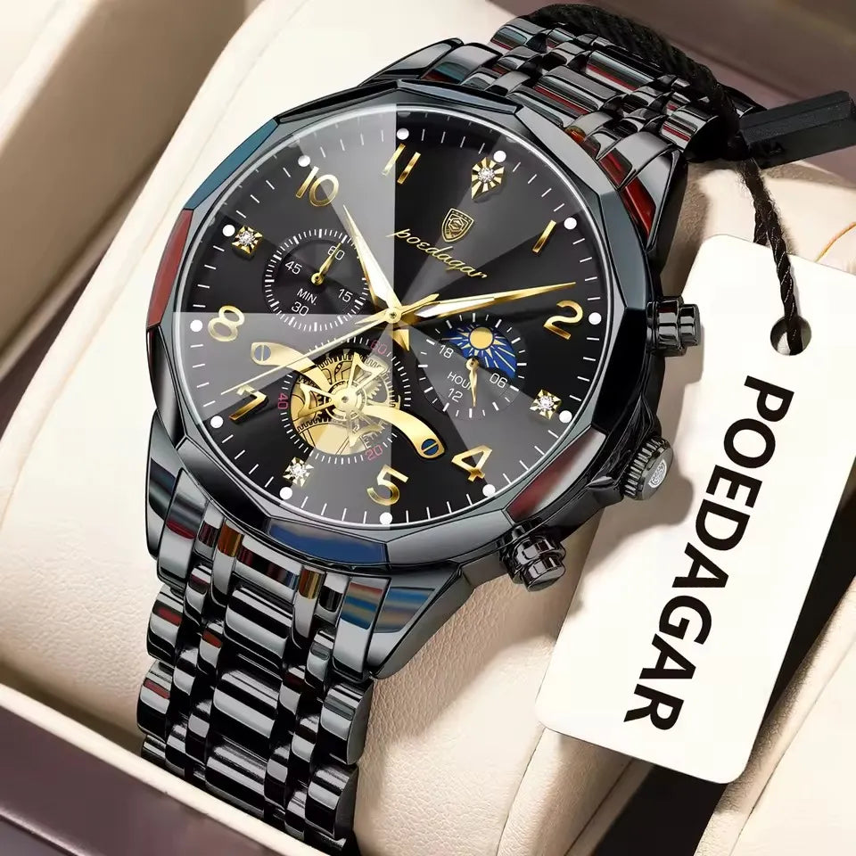 Poedagar 939 For Men - Silver Gold Black