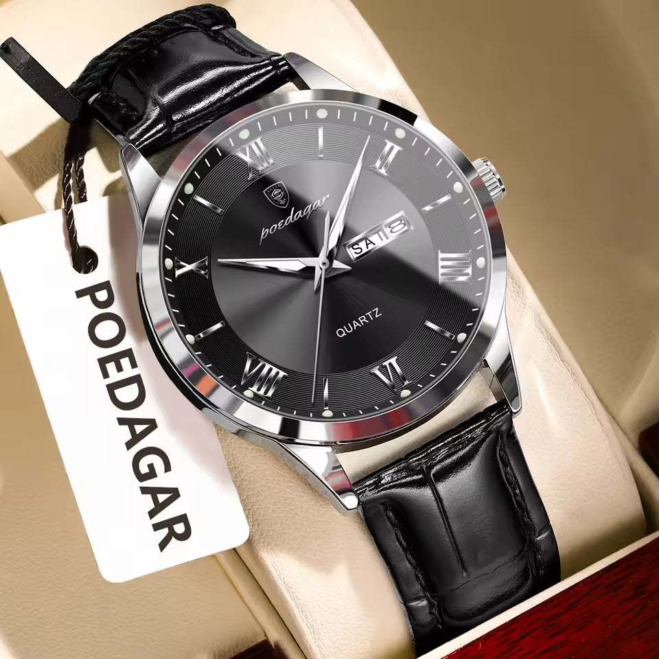 Poedagar 785 Ladies Watch - Silver Rose Brown