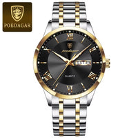 Poedagar 830 Men's Watch - Gold White