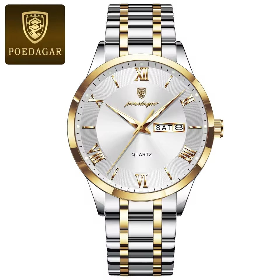 Poedagar 830 Men's Watch - Silver Blue