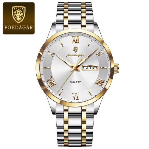 Poedagar 830 Men's Watch - Silver Blue