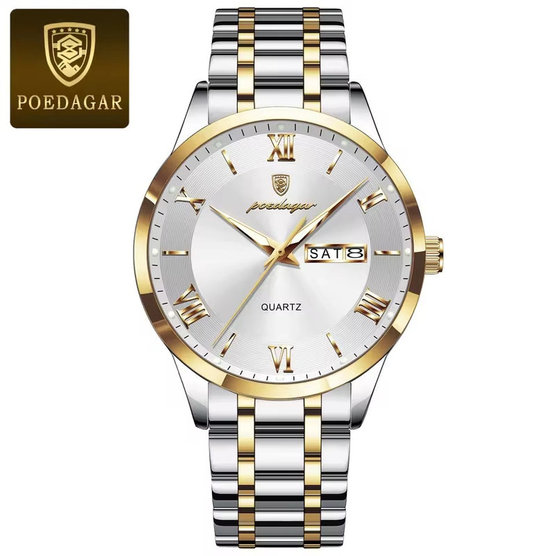 Poedagar 830 Men's Watch - Silver Blue