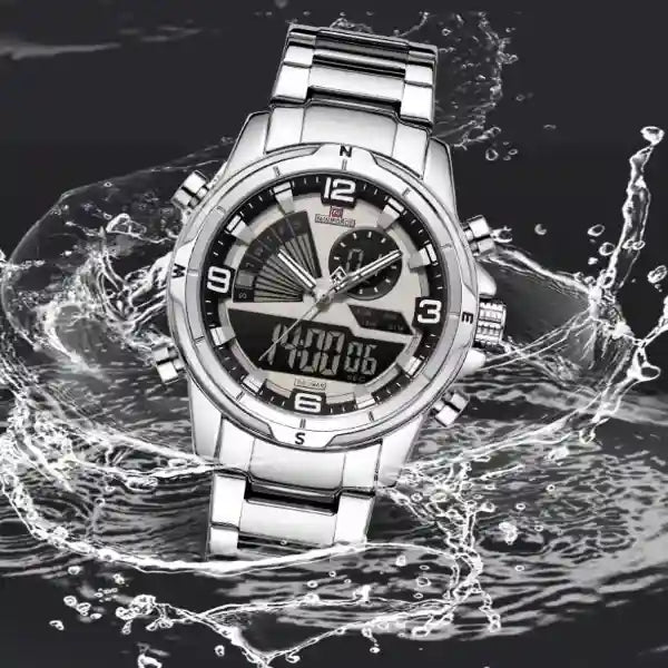 Naviforce 9257 For Men - Silver Gray