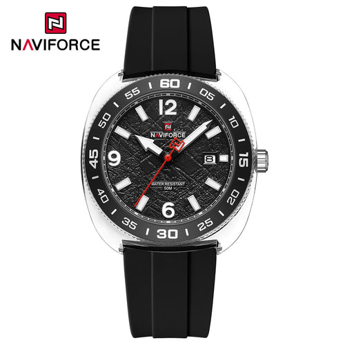 Naviforce 7132 - Silver Black For Men