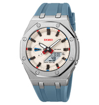 SKMEI 2243 Men's Sport Watch - Silver Lite Blue