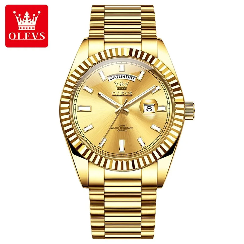 Olevs 5650 CH For Men -Gold