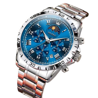 Olevs 2950 CH For Men - Silver Blue