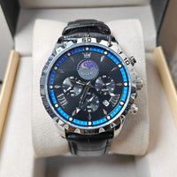Olevs 2949 L- Silver Black Blue For Men