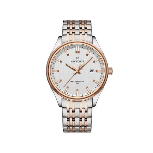Naviforce 8039 - Silver Rose White For Men