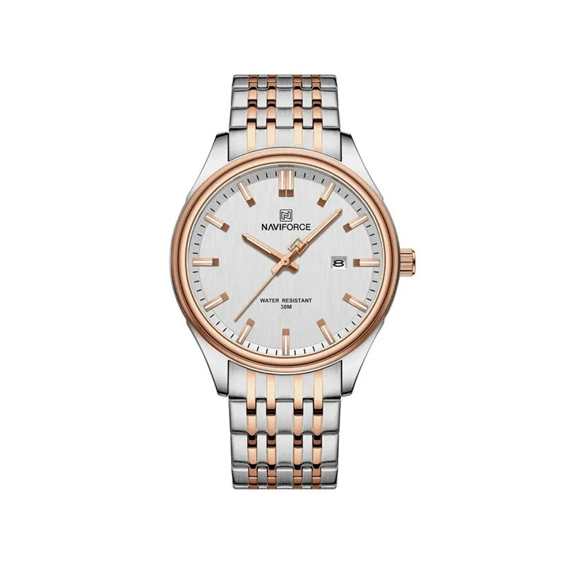 Naviforce 8039 - Silver Rose White For Men