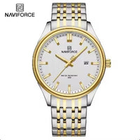 Naviforce 8039 - Silver Gold White For Men