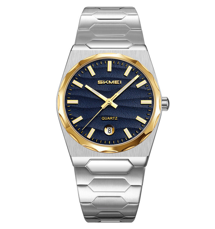 Skmei 9382 CH For Men - Silver Gold Blue