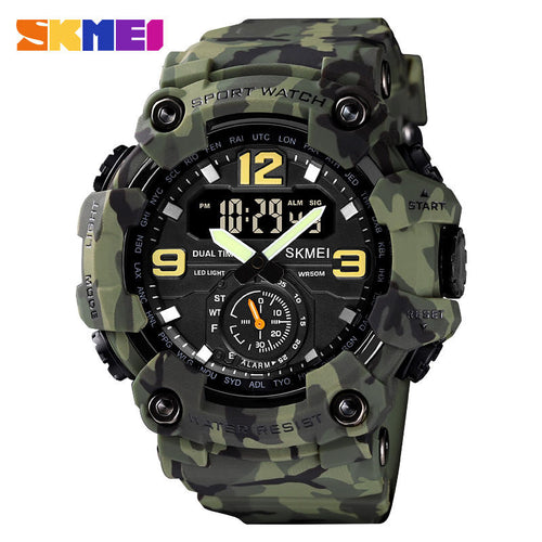 Skmei 1637 Men's Sport Watch- Army Green