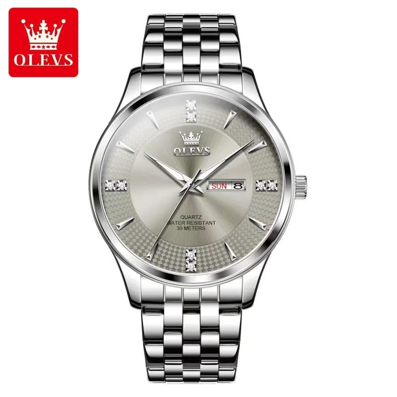 Olevs 5598 CH - Silver Gray For Men
