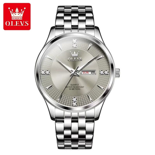 Olevs 5598 CH - Silver Gray For Men