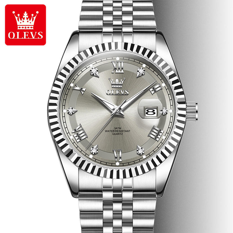 Olevs 5680 CH For Man - Silver Gray