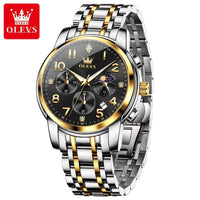 Olevs 3628 CH For Man - Silver Gold Black