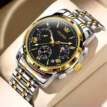 Olevs 2895 CH For Man - Silver Gold Black