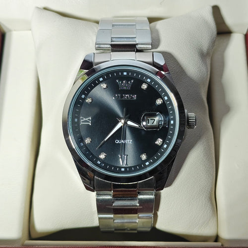 Olevs 3709 CH For Men - Silver Black