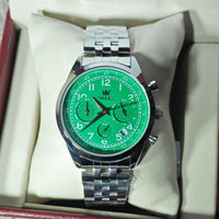 Olevs 2981 CH For Men - Silver Green