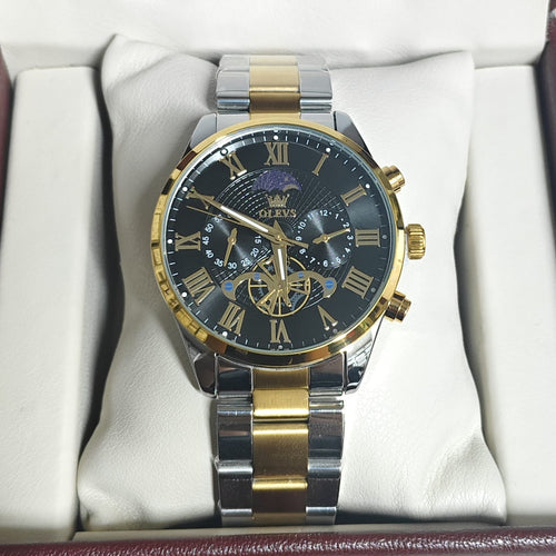 Olevs 3640 CH For Men – Silver Gold Black