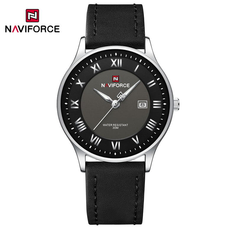 Naviforce 9290 L For Men - Silver Black