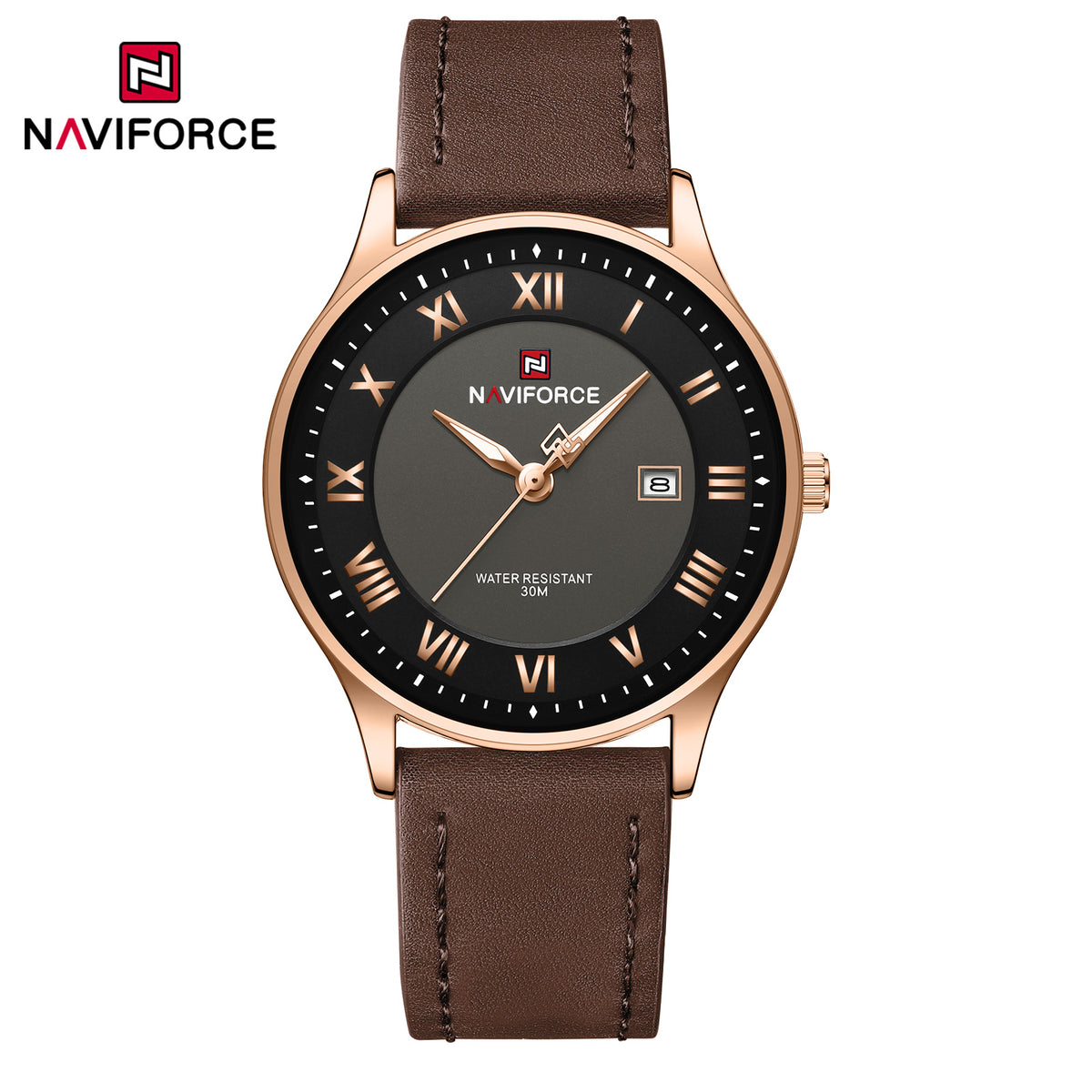 Naviforce 9290 L For Men - Dark Brown Black