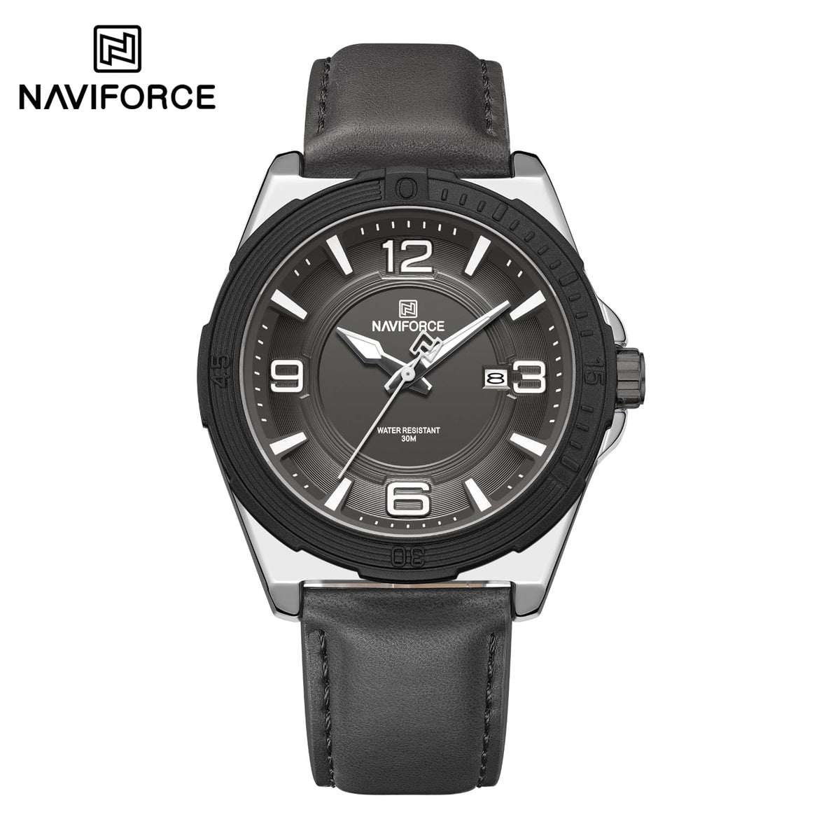 Naviforce 8084 L For Men - Gray White