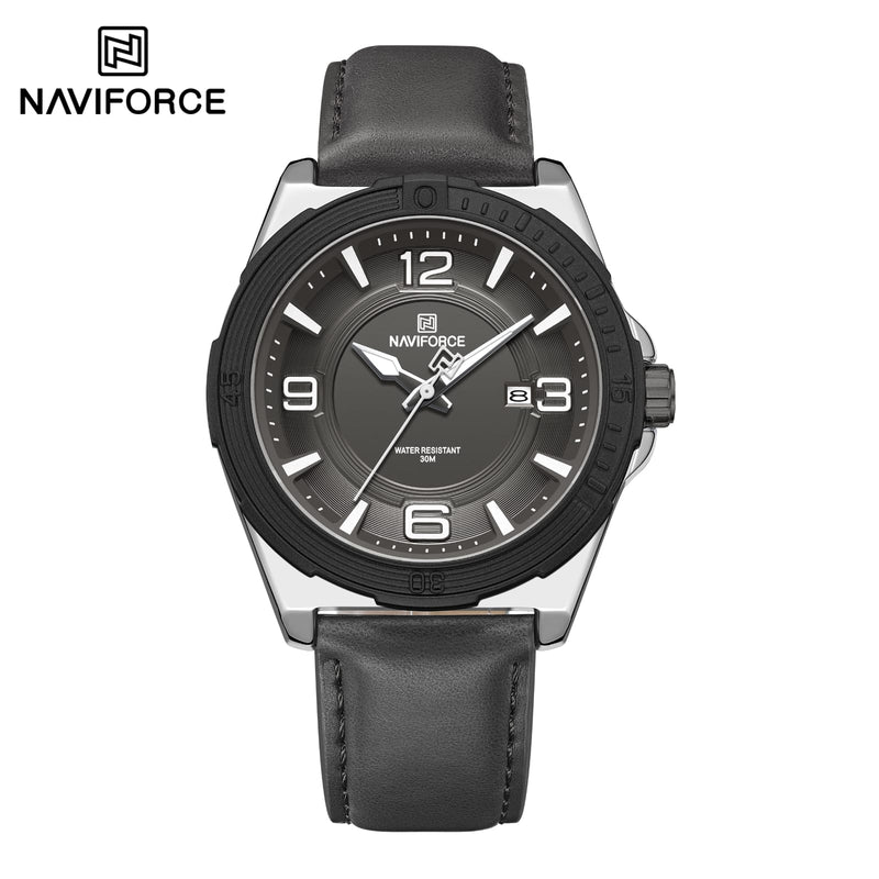 Naviforce 8084 L For Men - Gray White