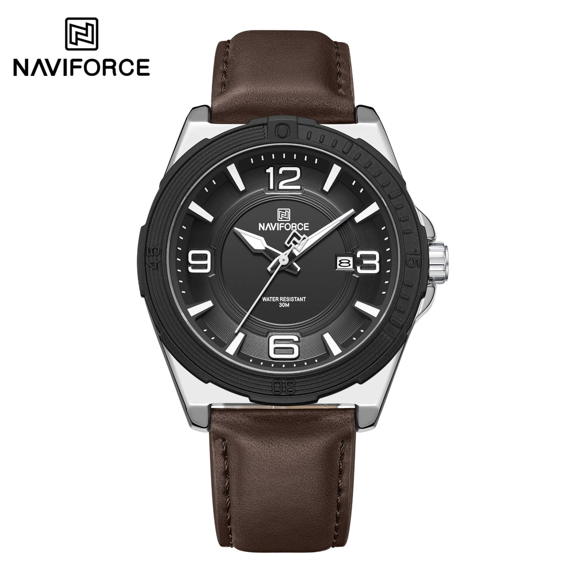 Naviforce 8084 L For Men - Black Coffee