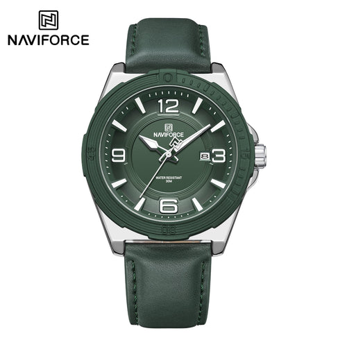 Naviforce 8084 L For Men - Silver Green