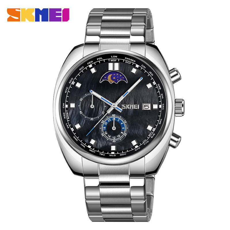 SKMEI 9325 For Men - Silver Black