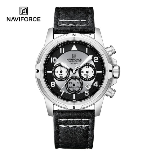 Naviforce 8077 L - Silver Black White