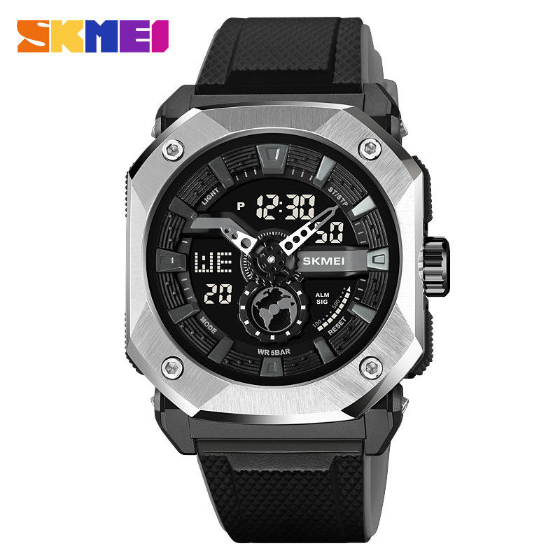 Skmei 2272 Men's Sport Watch -Silver Black