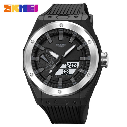 Skmei 2103 Men's Sport Watch - Silver Black