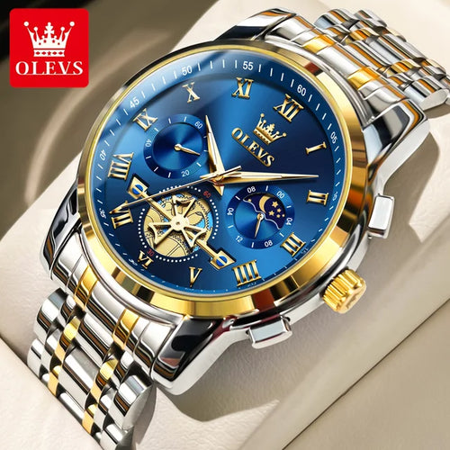 Olevs 2859 - Silver Blue For Men