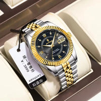 Poedagar 830 Men's Watch - Gold Black