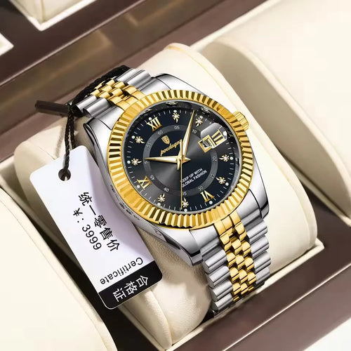 Poedagar 830 Men's Watch - Gold Black