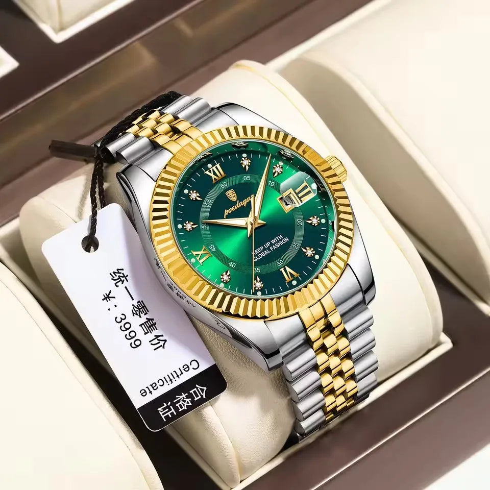 Poedagar 910 CH For Men - Silver Gold Black