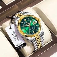 Poedagar 910 CH For Men - Silver Gold Black