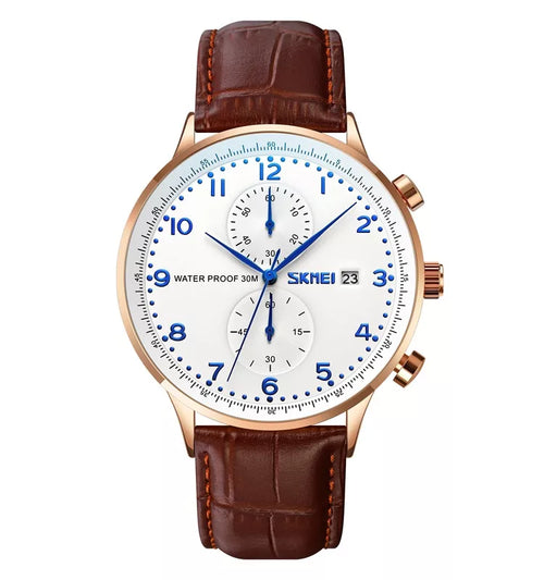 Skmei 9301 L - Brown White Blue