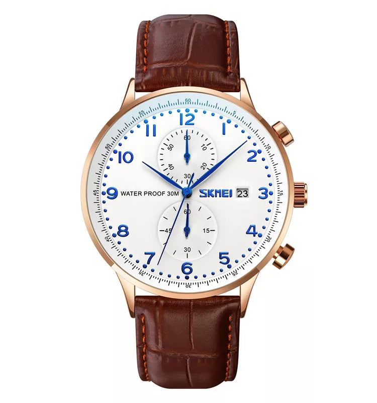 Skmei 9301 L - Brown White Blue