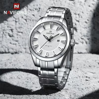 Naviforce 8032 CH - Silver White For Men