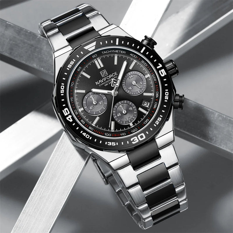 Naviforce 8049 - Silver Black For Man