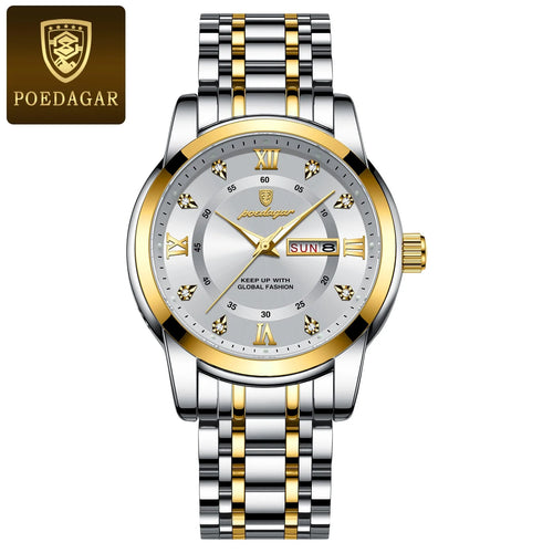 Poedagar 830 Men's Watch - Silver Gray