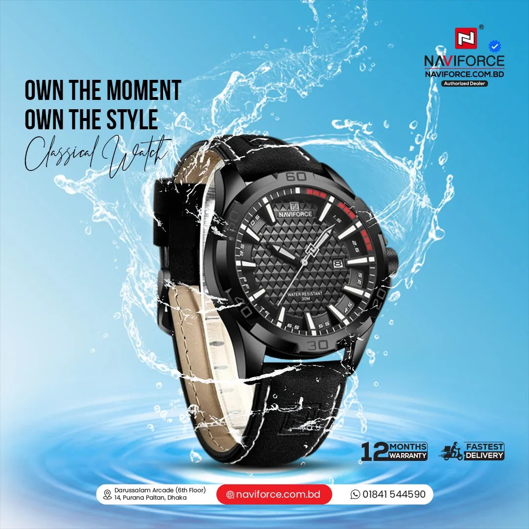 Naviforce 8023 L - Black White
